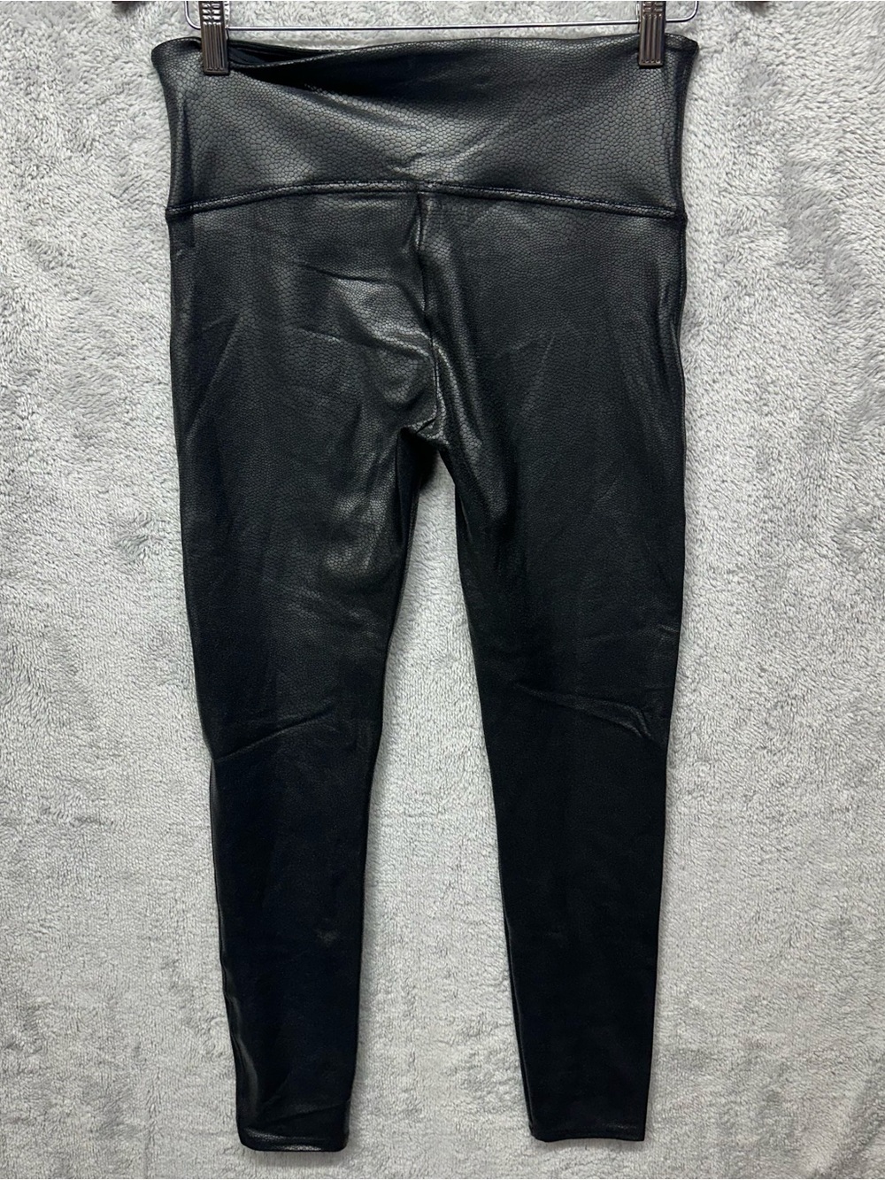 Spanx Faux Leather Leggings Black High Rise Skinny Women’s Large - Picture 7 of 7